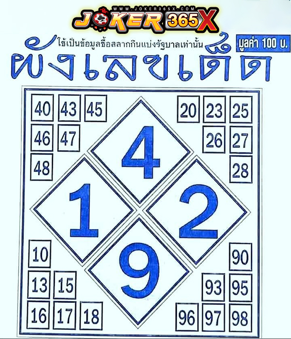 หวยผังเลขเด็ด -"Lottery lucky number chart"